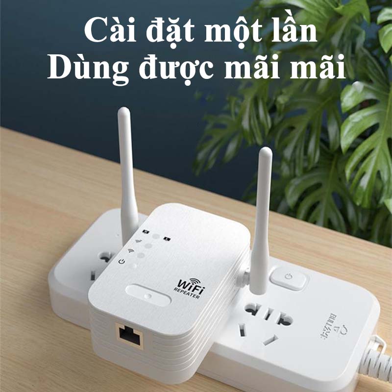 Kích Sóng Wifi 4 Râu Ăng Ten Phát Xuyên Tường Chuẩn N Tốc Độ 300mbps Màu Trắng Bộ Kích Sóng Wifi Thu Phát Mở Rộng Khuếch Đại Sóng Wifi USB Wifi Kiêm Router Wifi Băng Tần Rộng - ML032