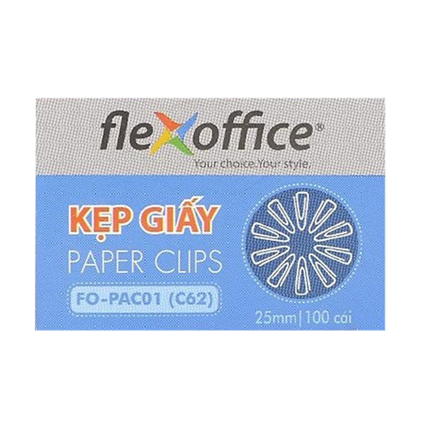 Combo 10 Hộp Kẹp Giấy Flexoffice Fo-Pac01 (25mm)