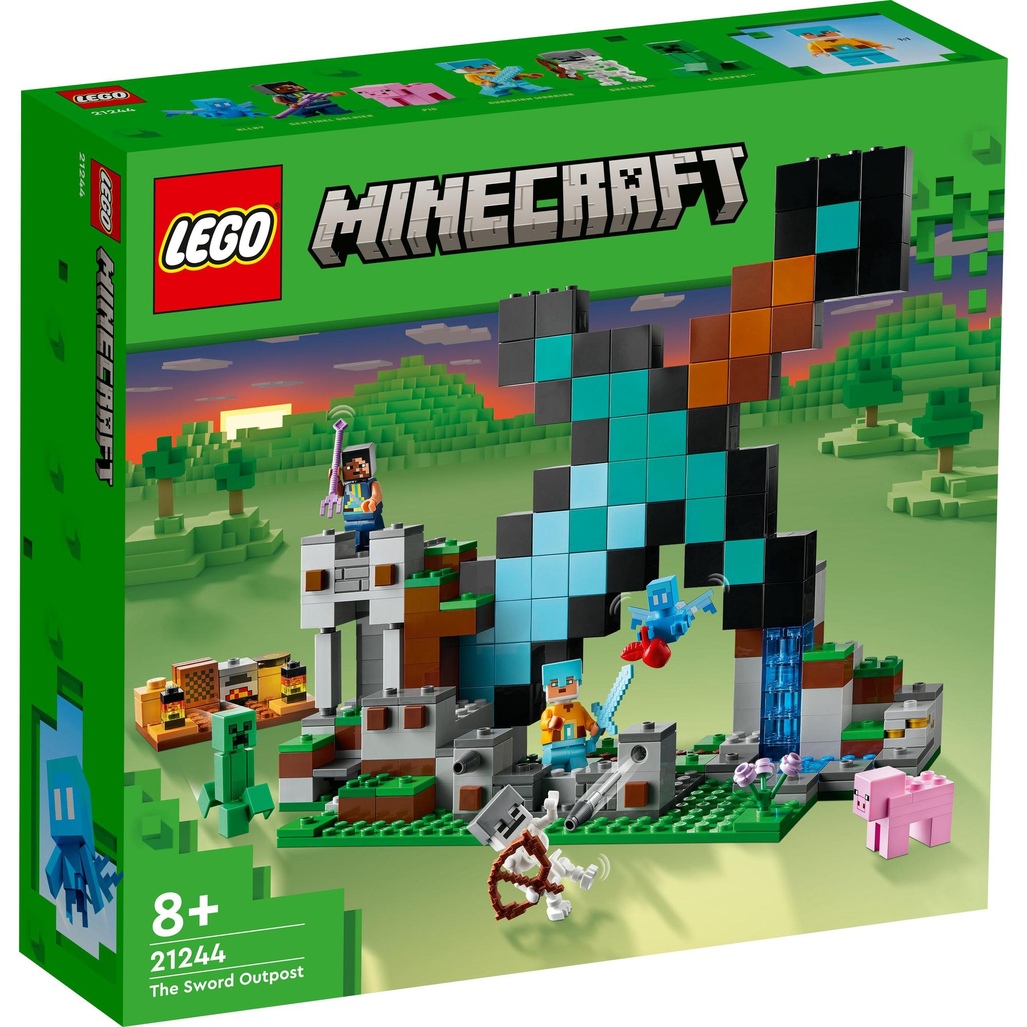 LEGO Minecraft 21244 Tiền Đồn Cất Giữ Kiếm Kim Cương (427 Chi Tiết)