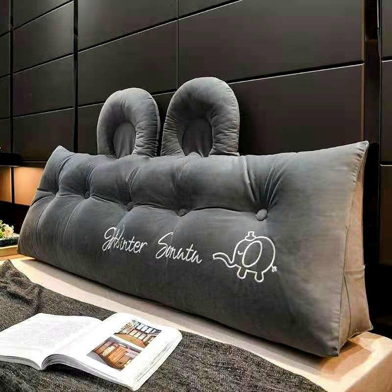 Gối tựa đầu giường hình tai thỏ size 1m5 và 1m8 nhiều màu