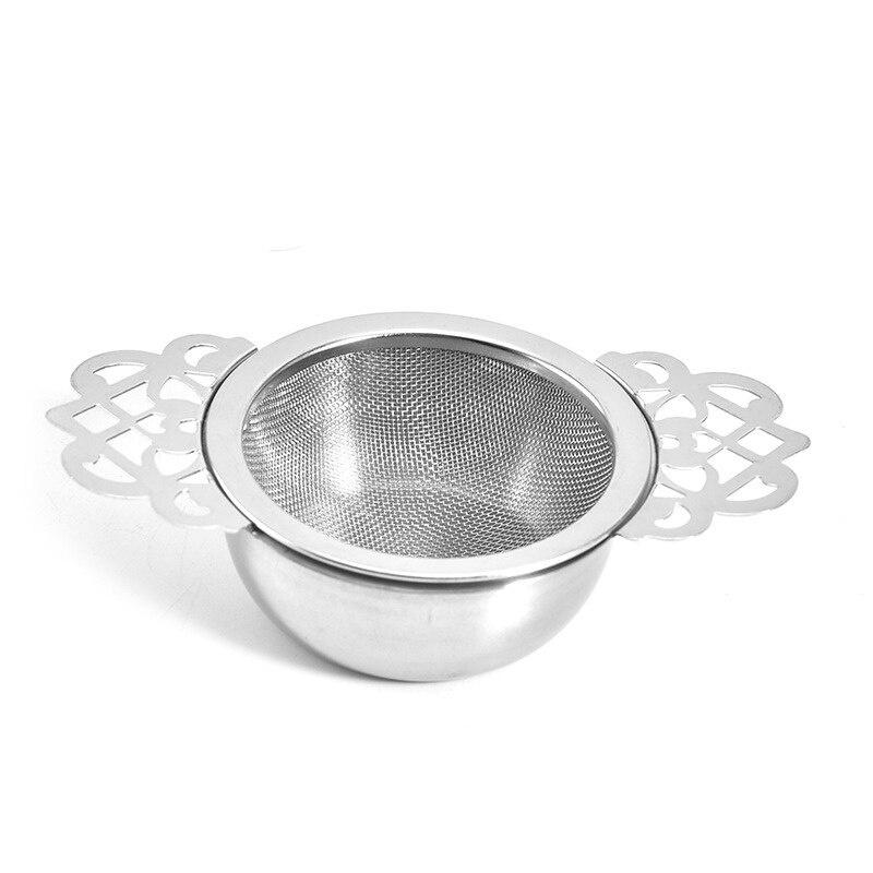 Reusable 304 Stainless Mesh Herbal Ball Tea Spice Strainer Teakettle Locking Lace Tea Filter Infuser Spice Kitchen Accessories