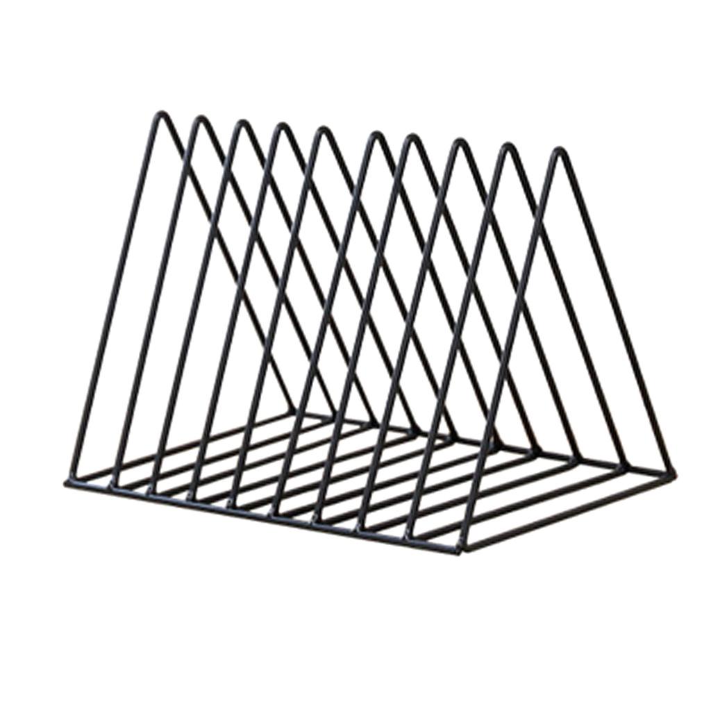 2x Desktop Book Magazine Shelf Holder Bookshelf for Home Office Decor Black