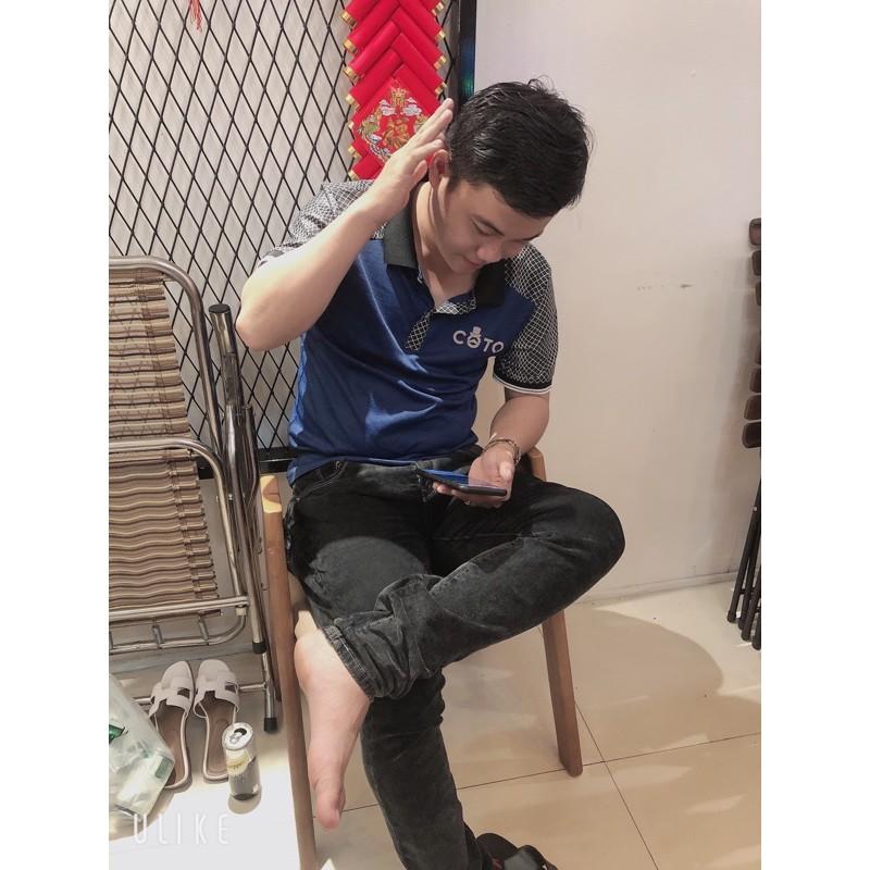 Áo polo may thủ công