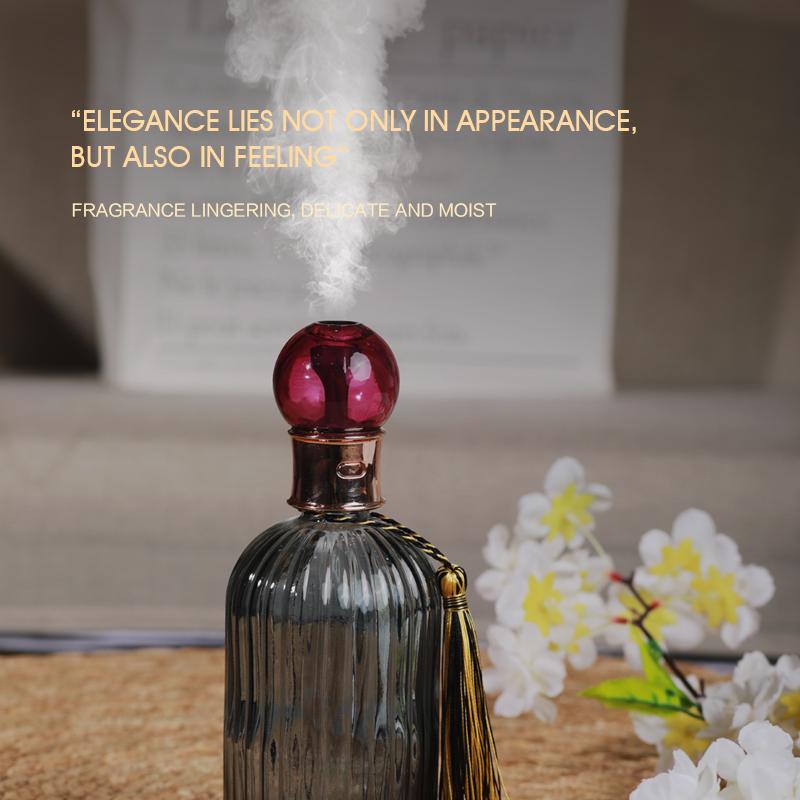 Nước Hoa Thủy Tinh Bình Phun Sương Tạo Ẩm Không Khí USB Aromatheraphy Siêu Âm Thanh Mát Phun Sương Tạo Máy Khuếch Tán Tinh Dầu Mini Di Động Nhà Hương Ẩm