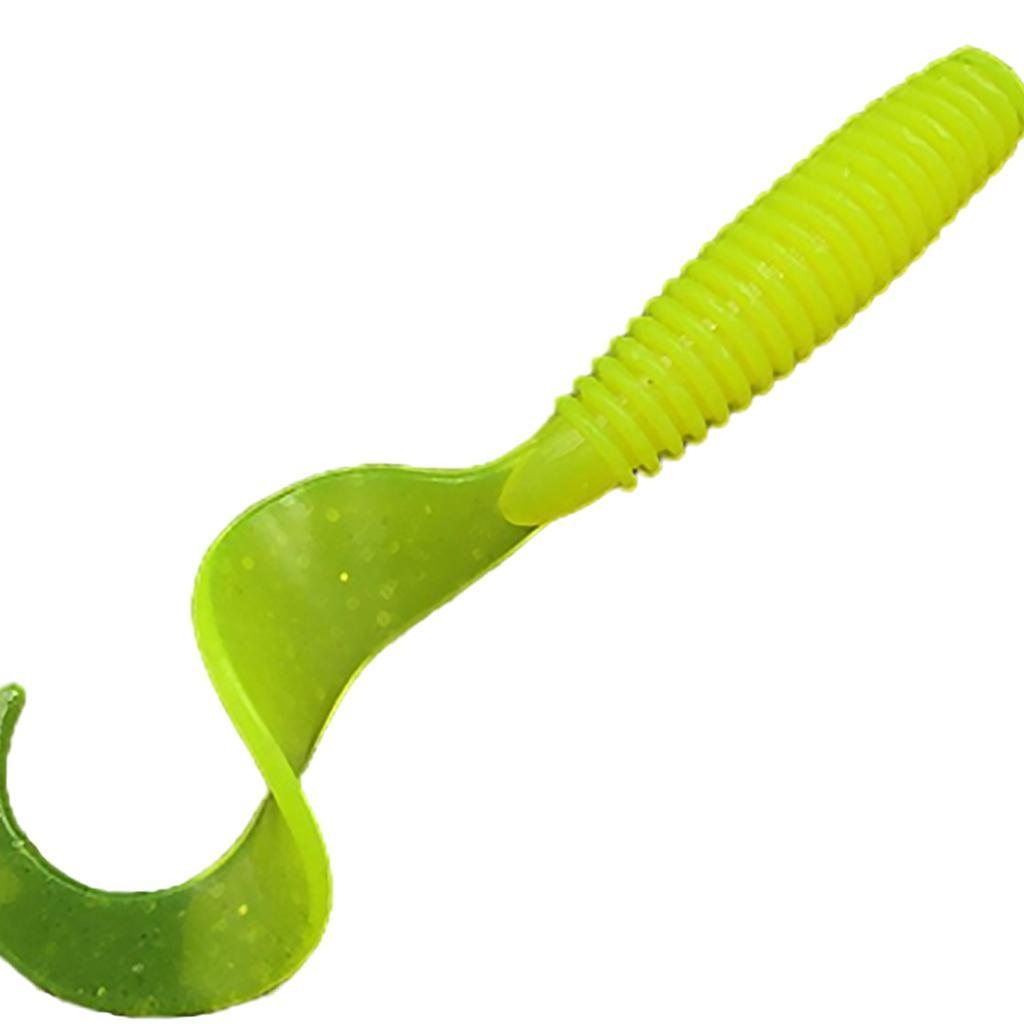 10Pc Luminous  Grub Soft Worm   Head Tool