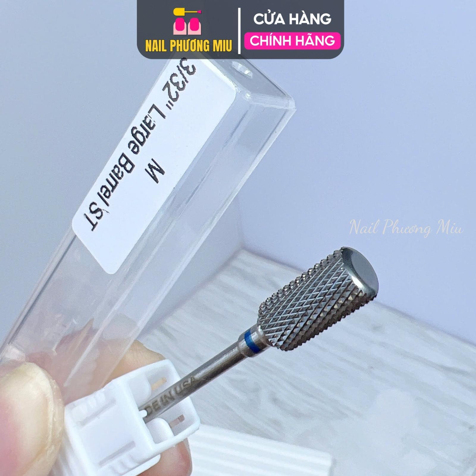 Combo 3 Đầu Mài Titan Tặng Chổi Vệ Sinh, Đầu Mài Da, Mài Chân Móng Up, Mài Mịn Phá Gel Titanium Vonfram Siêu Bền Làm Nail Tiện Lợi, Không Nóng Móng