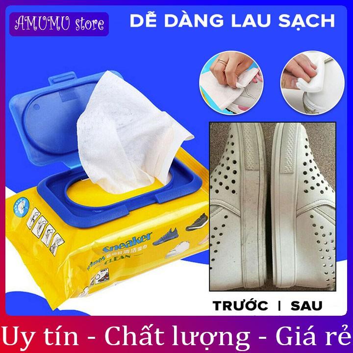 Gói 30 tờ giấy ướt lau giày chuyên dụng Sneaker