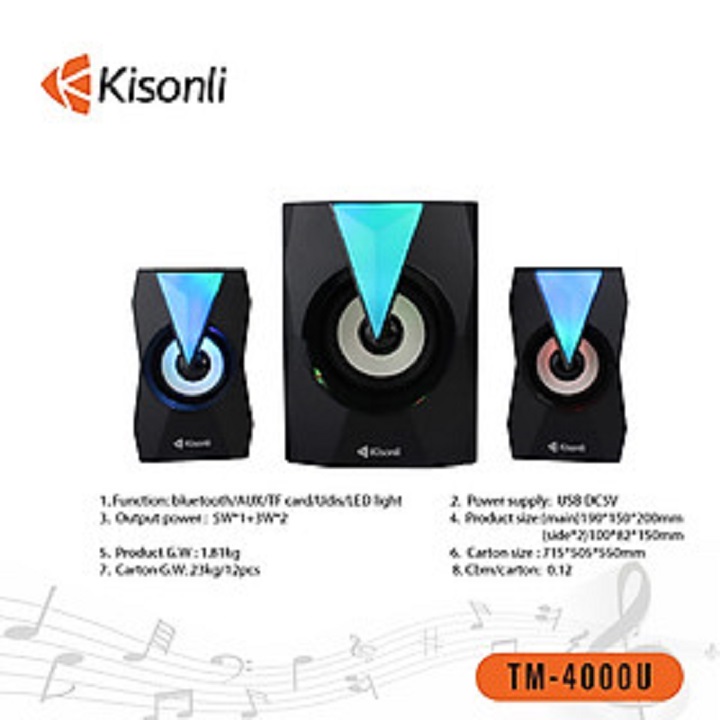 Loa 2.1 Kisonli TM-4000U Bluetooth - HT - HÀNG CHÍNH HÃNG