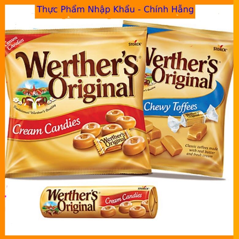 Kẹo caramen phủ socola hiệu Werther's Original (không đường) 50g-120g