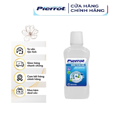 Nước súc miệng Pierrot Whitening trắng răng thơm miệng 500ML
