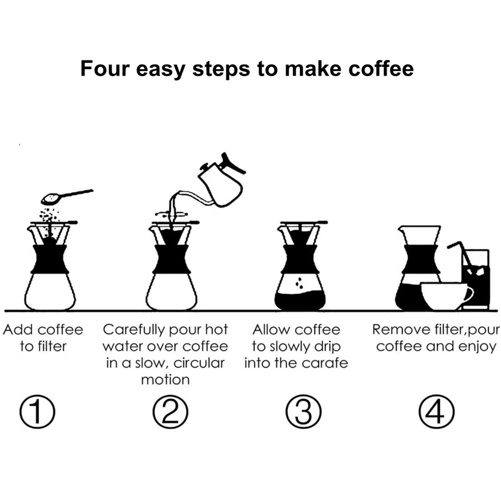 Kitchen Pour Over Coffee Maker Glass Coffee Pot Coffee Drip Kettle