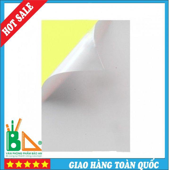 Giấy Đề Can A4 Trắng (Nền Vàng)!!!! SIÊU RẺ!!!! Xấp 100 Tờ Dùng Được Nhiều Loại Máy In