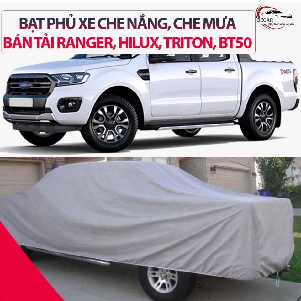 Bạt xe ô tô bán tải chống nước , chống cháy , chống xước, bạt phủ trùm xe bán tải Ranger, Hilux, Triton, BT-50, Navaxe
