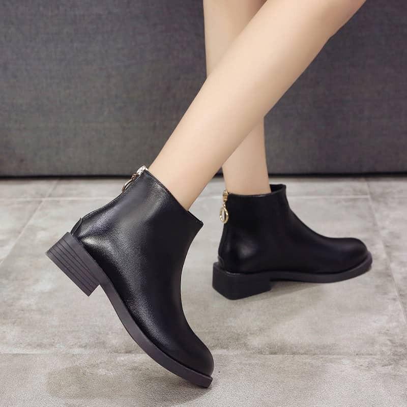 Chelsea Boot đế bệt kéo khóa sau 6581