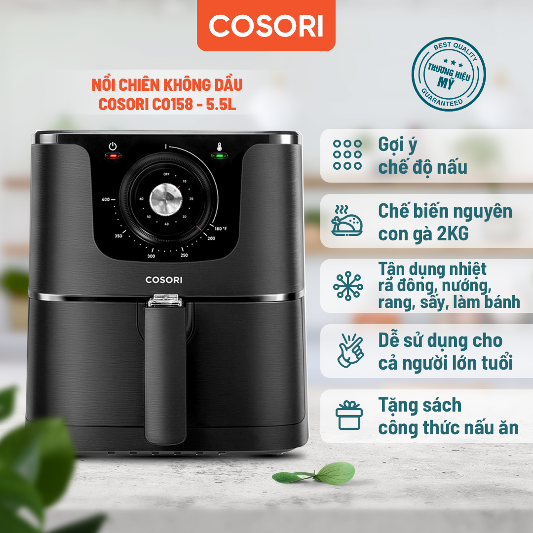 NỒI CHIÊN KHÔNG DẦU COSORI CO158- AF/5.5L- HÀNG CHÍNH HÃNG