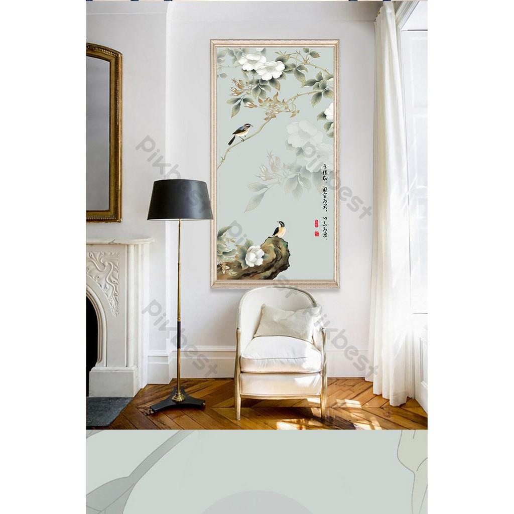 Tranh dán tường Tranh 3D dán tường ALONe Đôi Chim MS01