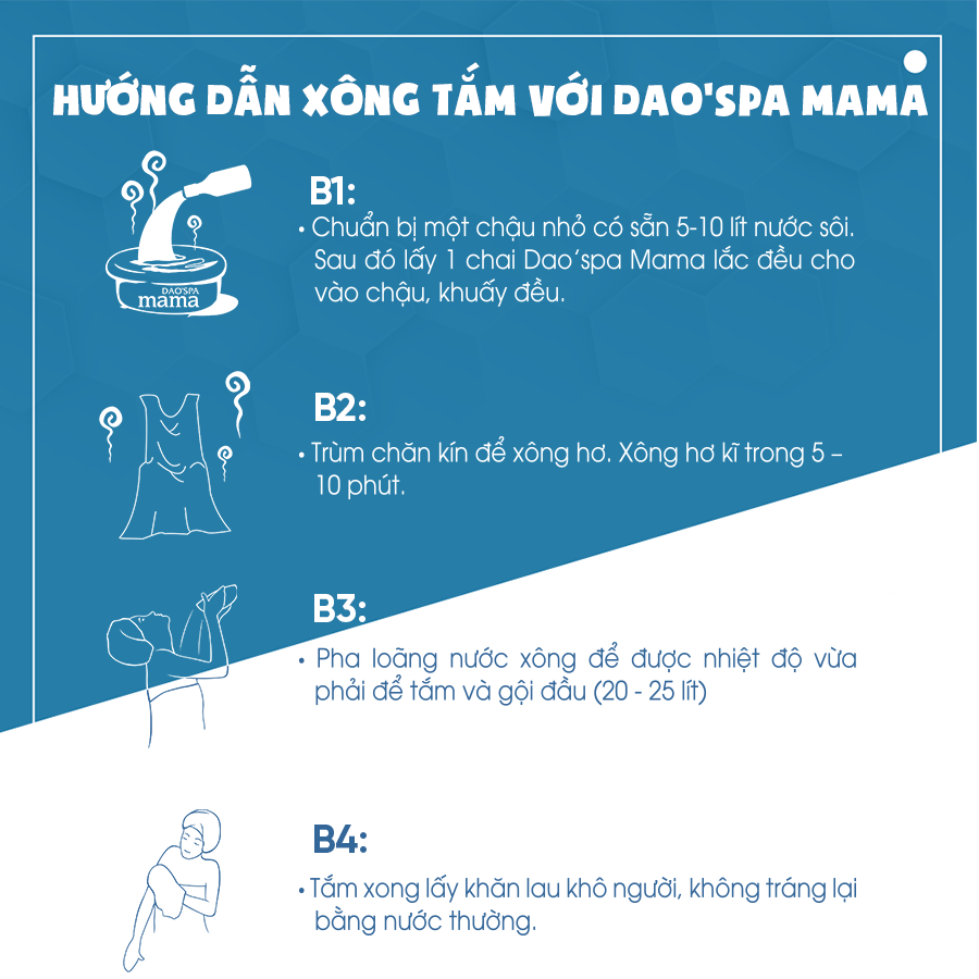 Xông tắm sau sinh Dao'spa Mama 250ml - DK PHARMA