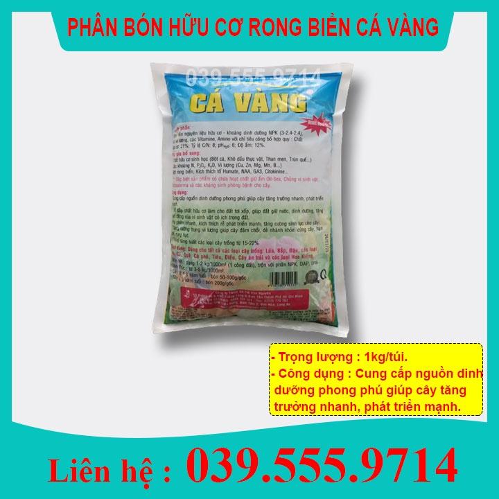 1KG PHÂN BÓN HỮU CƠ RONG BIỂN CÁ VÀNG -  CHUYÊN DÙNG CHO CÂY CẢNH