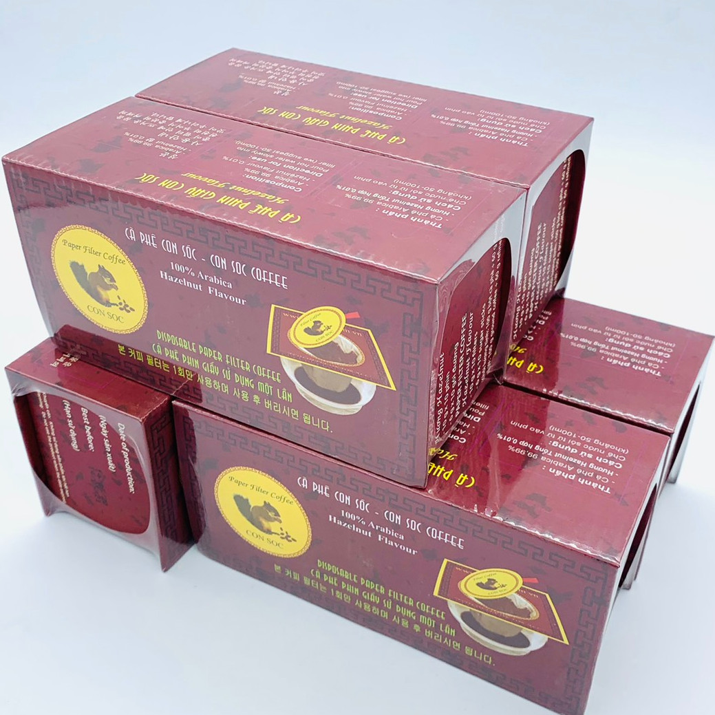 Cà phê phin giấy Con Sóc hộp Tím