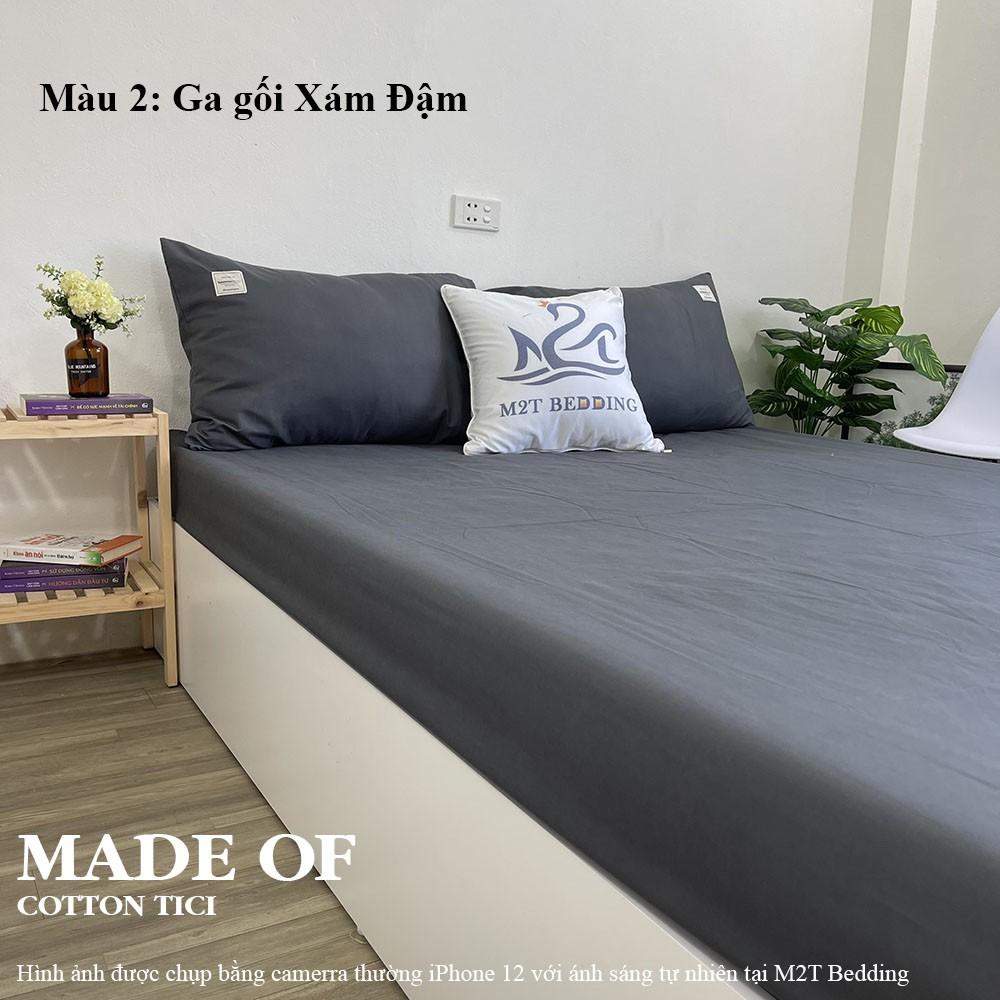 Bộ ga giường và vỏ gối Cotton Tici M2T Bedding ga gối Cotton Hàn Quốc đủ size drap nệm