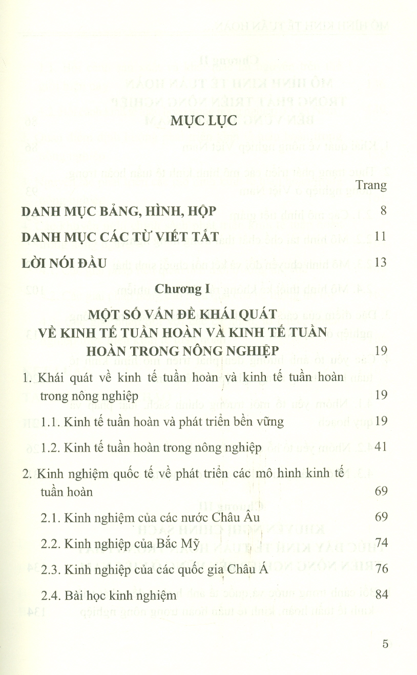 Mô Hình Kinh Tế Tuần Hoàn Trong Phát Triển Nông Nghiệp Bền Vững Ở Việt Nam