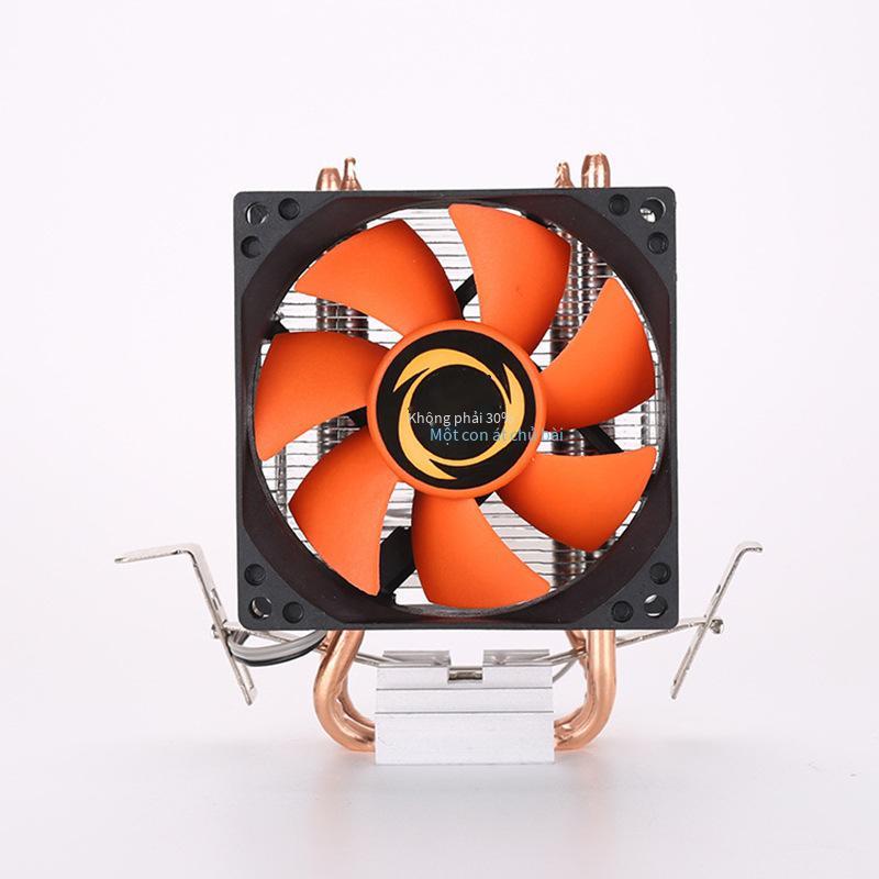Đảm bảo chất lượng tại chỗ một số lượng lớn hai quạt CPU đa nền tảng ống đồng ống dẫn nhiệt kép máy tính để bàn tản nhiệt 8 cm