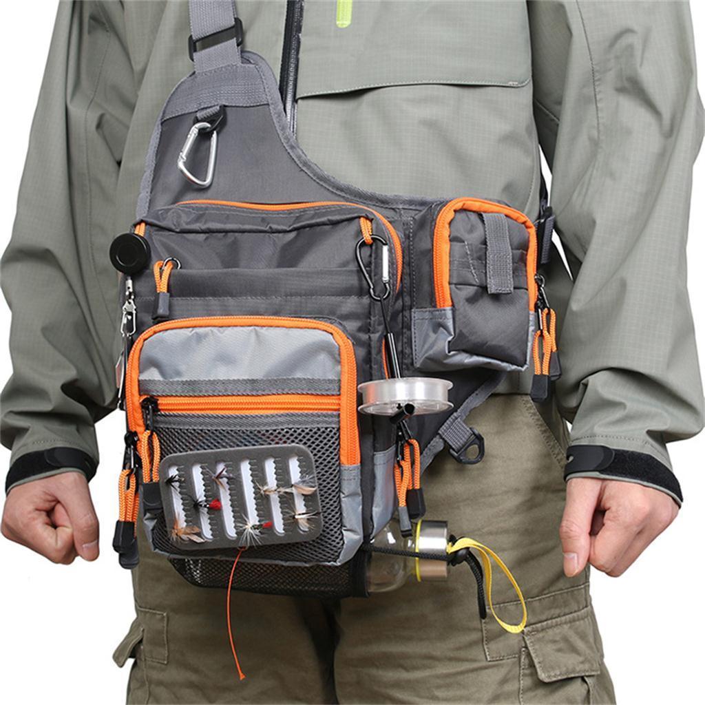 Sports Shoulder Bag Fishing Tackle Bag Crossbody Messenger Sling Bags