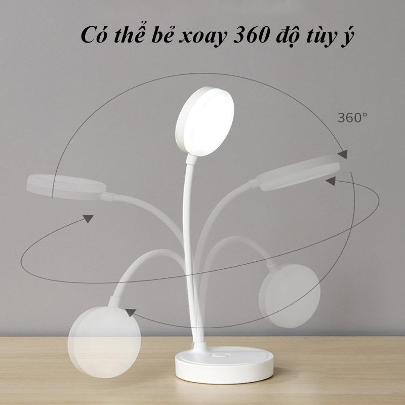 Đèn Học Chống Cận Để Bàn Xoay 360 Độ - Bóng Led Đèn Để Bàn Xoay 360 Độ - Đèn Học, Đèn Làm Việc