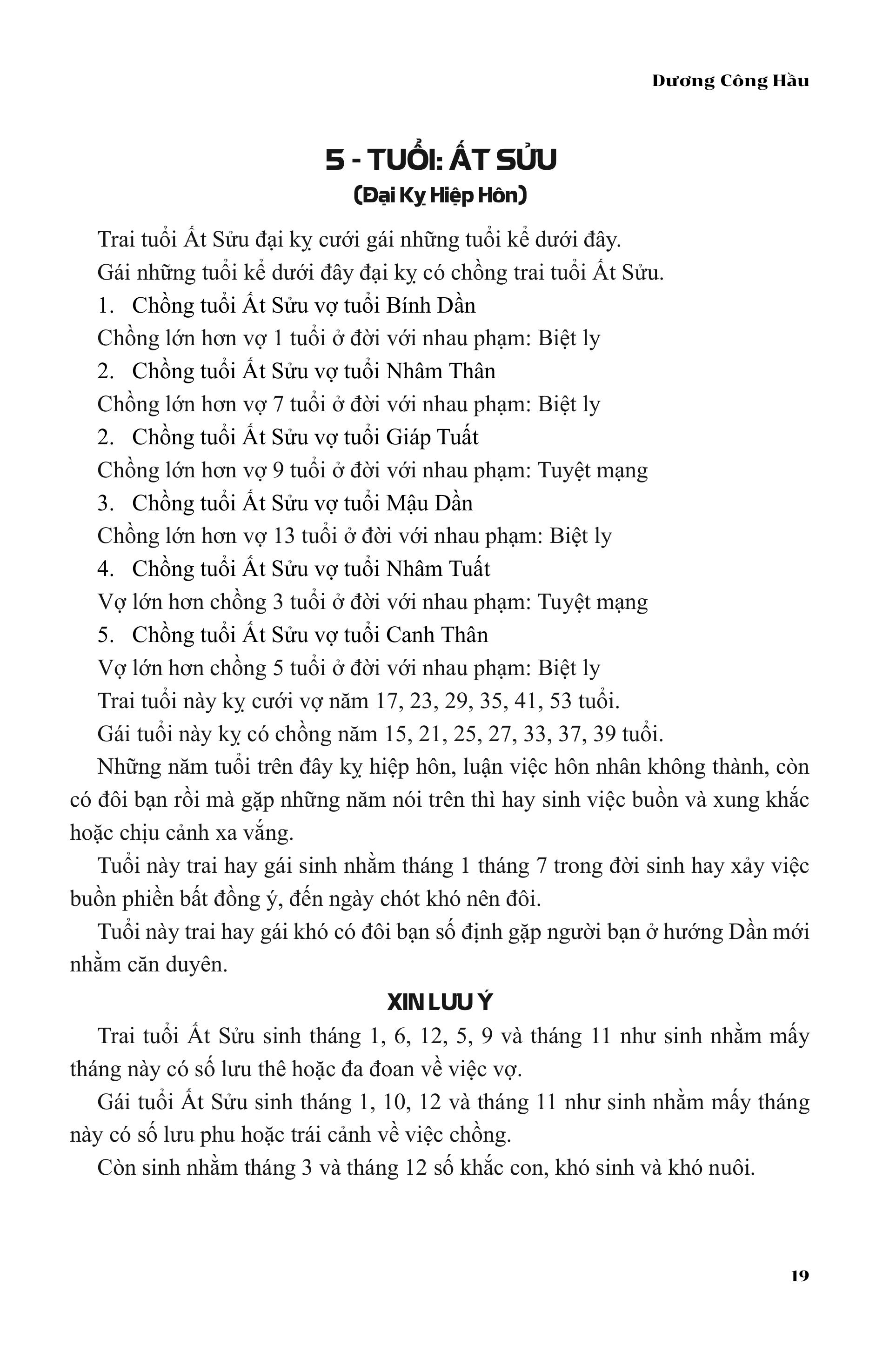 Sách - Căn Duyên Tiền Định - Sách Xem Tuổi Vợ Chồng - Dương Công Hầu