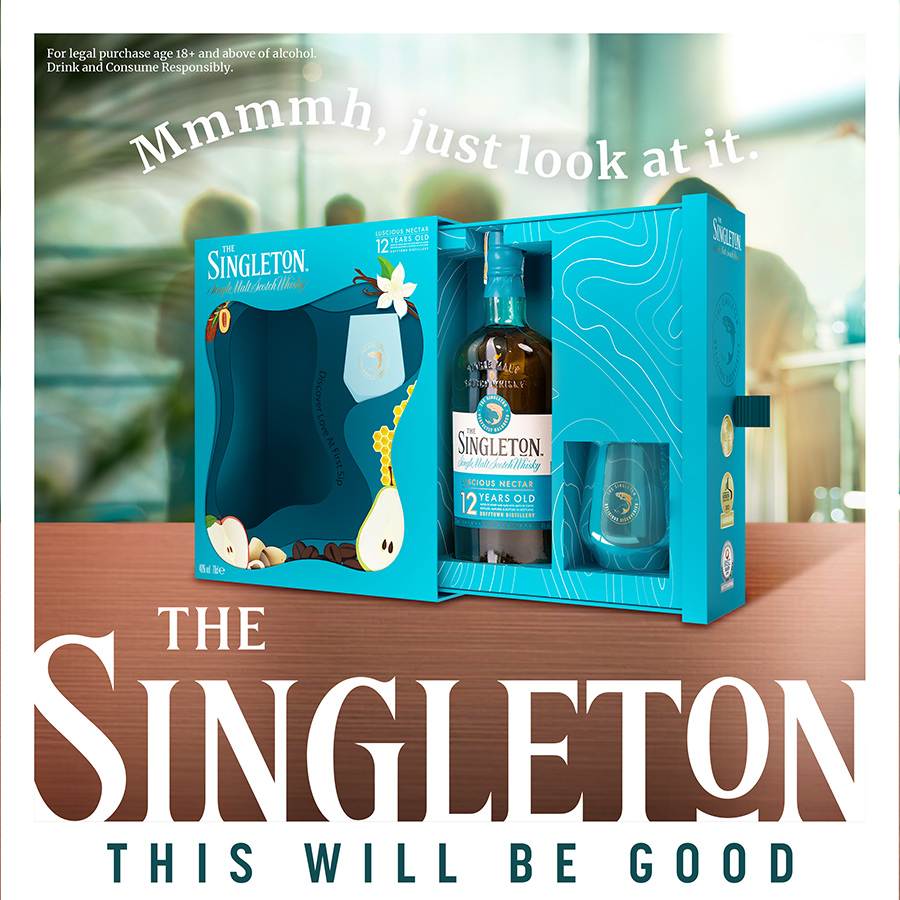 Hộp quà Rượu The Singleton 12 Years Old Single Malt Scotch Whisky Luscious Nectar Dufftown Distillery 40% 700ml