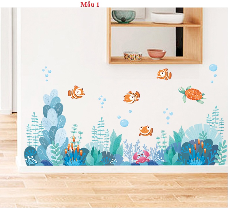 Decal dán tường-Đại dương xanh