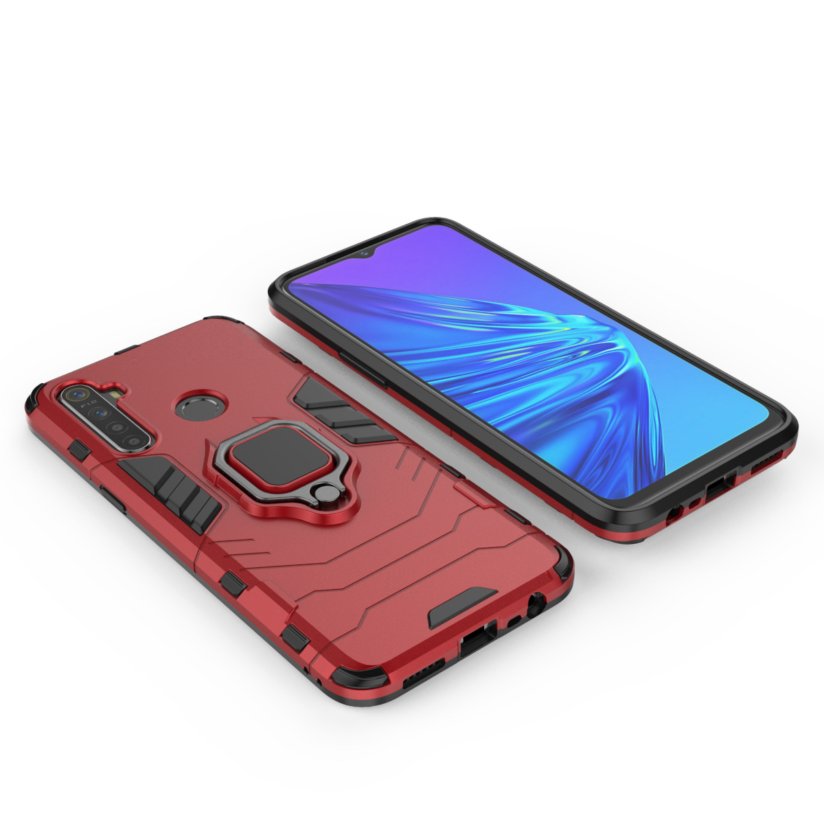 Ốp lưng cho Realme 5 Pro iRON - MAN IRING Nhựa PC cứng viền dẻo chống sốc