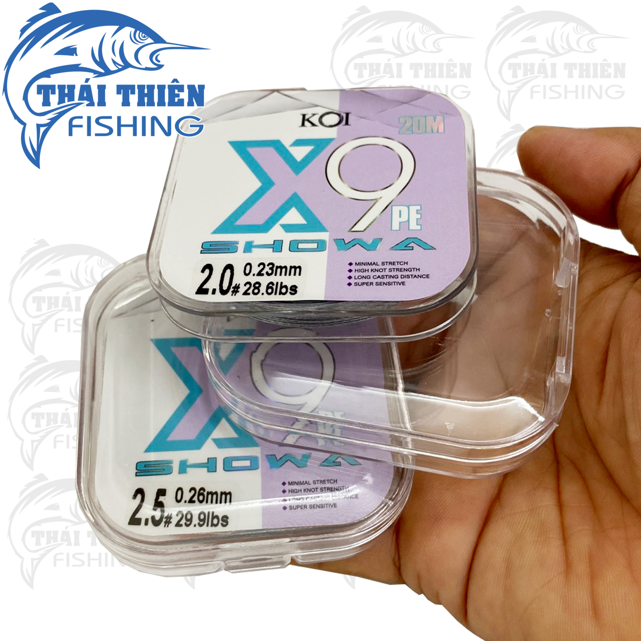 Dây PE X9 Koi Showa Cuộn 20m Chuyên Dùng Làm Thẻo, Trục Câu Đài Săn Hàng