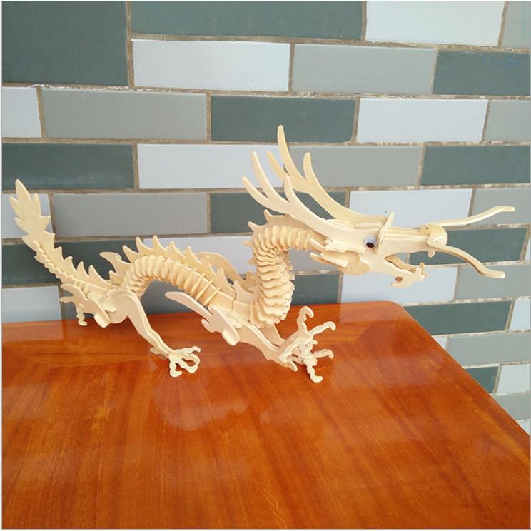 Đồ chơi lắp ráp gỗ 3D Mô hình Con Rồng Dragon