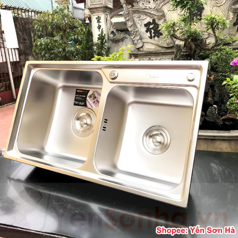 Chậu rửa chén bát Sơn Hà S80 inox 304