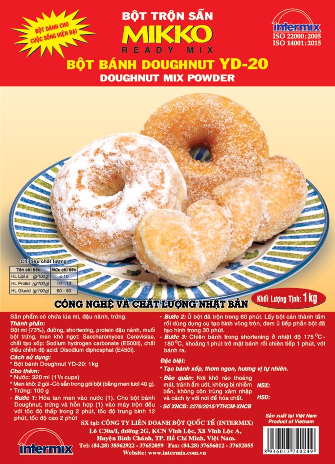 Bột bánh Doughnut 1kg- MIKKO HƯƠNG XƯA