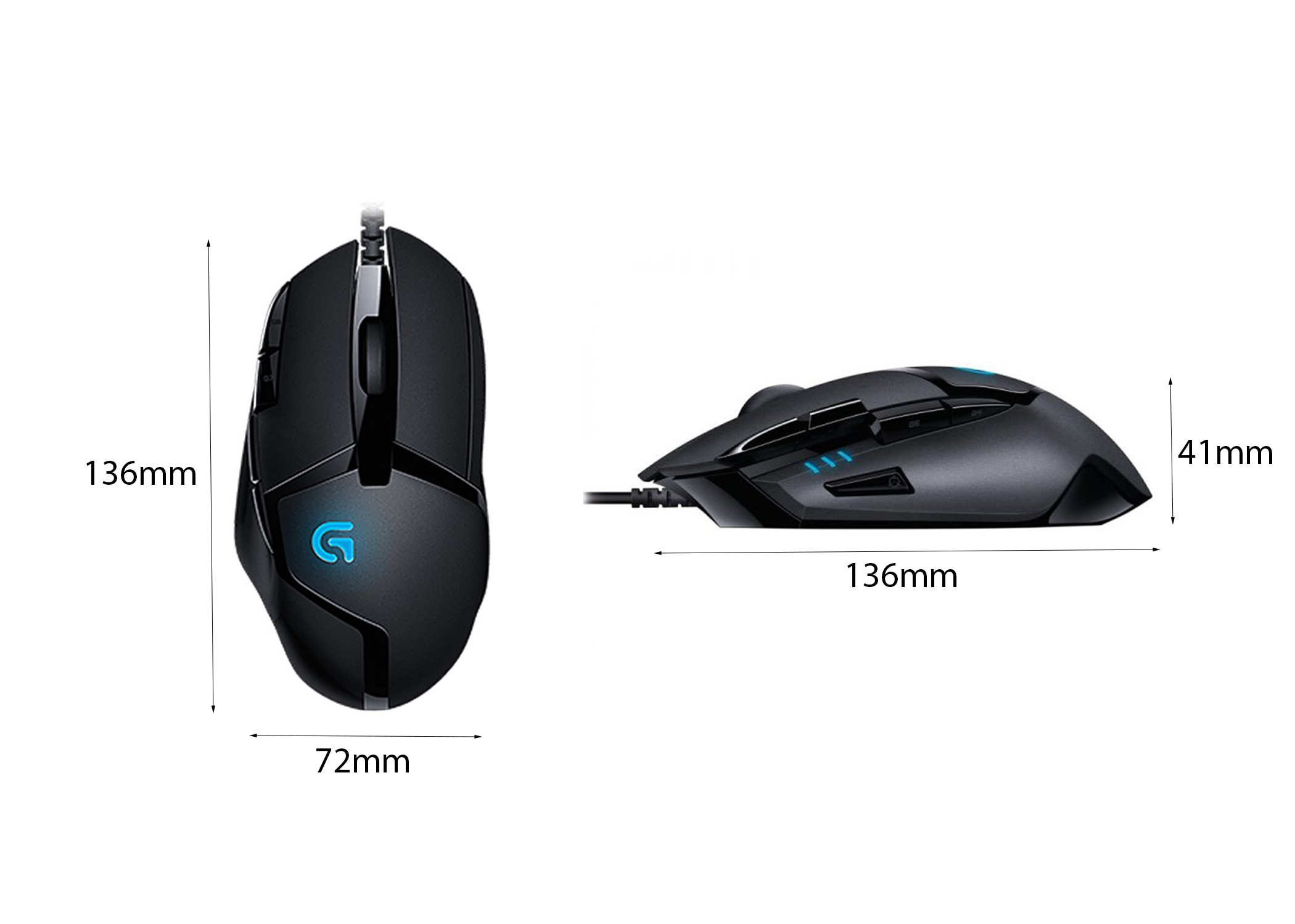 Chuột Gaming Có Dây Logitech Hyperion Fury G402 (910-004070) 4000DPI LED 8 Phím - Hàng Chính Hãng