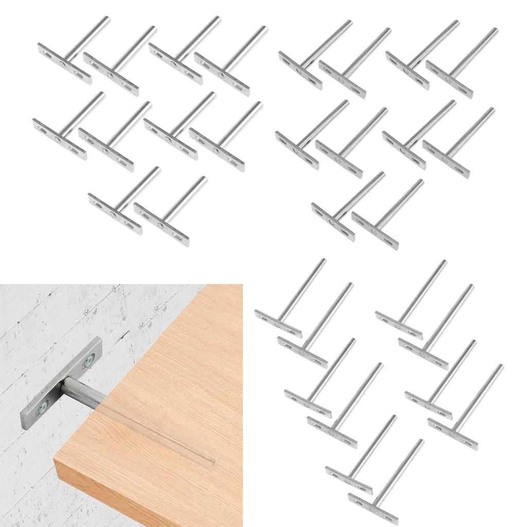 10Pcs Wall Shelf Bracket Heavy Duty Supporter T Shaped Angle Bracket