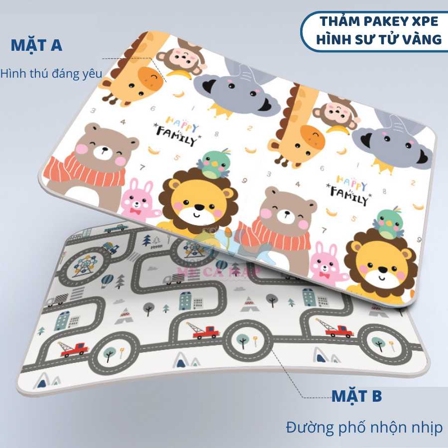 Thảm Gấp Gọn XPE Dày 2cm - Thảm Cho Bé Kèm Túi Đựng Tiện Lợi - Bảo Hành 1 Năm