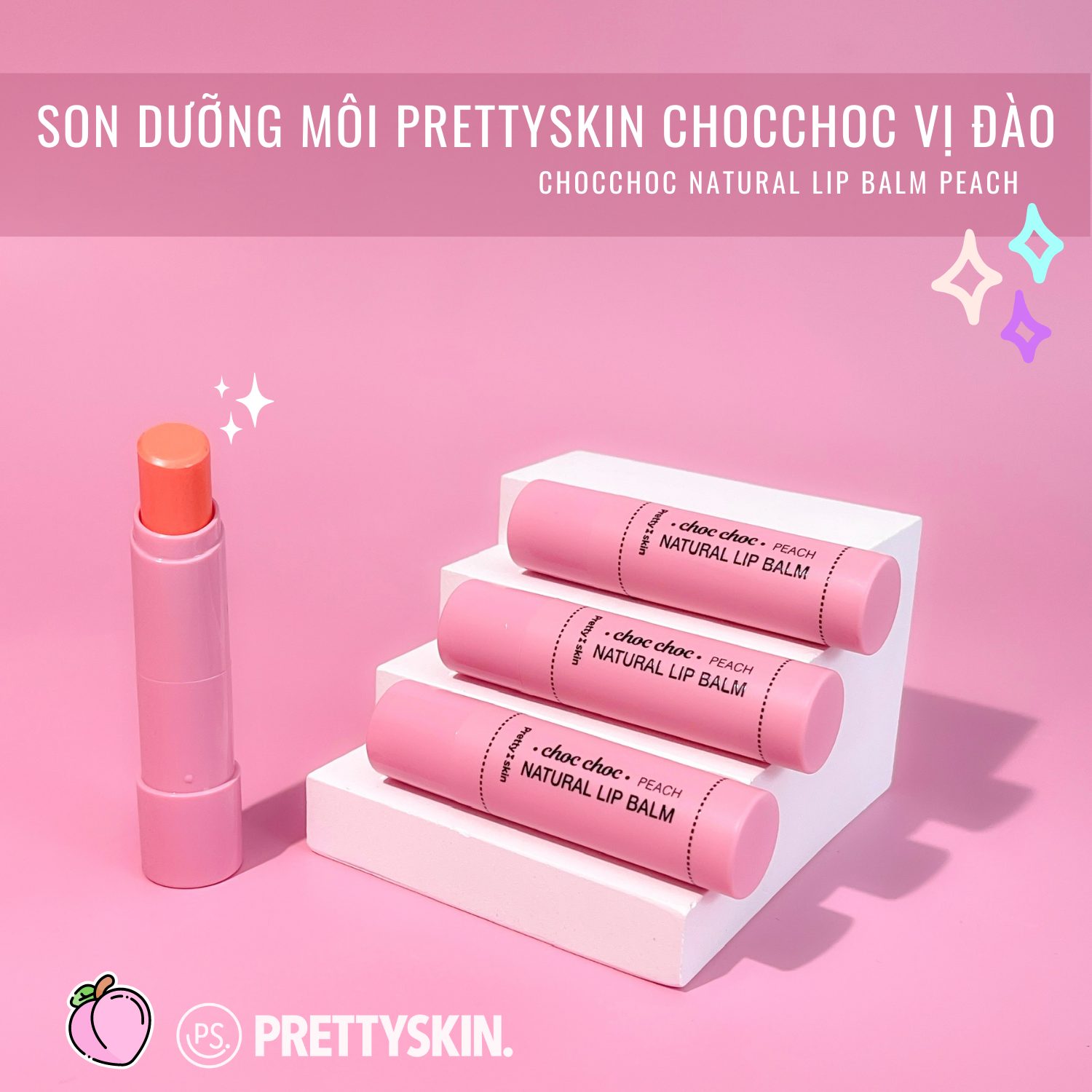 Son dưỡng môi Prettyskin CHOC CHOC NATURAL LIP BALM