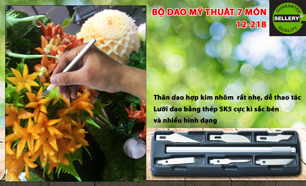 BỘ DAO TRỔ 7 CHI TIẾT SELLERY 12-218