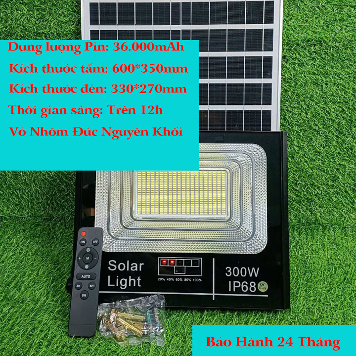 Đèn pha năng lượng mặt trời 300W