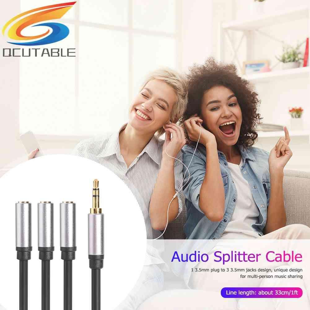 Cáp Chia Âm Thanh 3.5mm 3.5mm TRS Sang 3x 1 / 8 Jack CắM 1ft