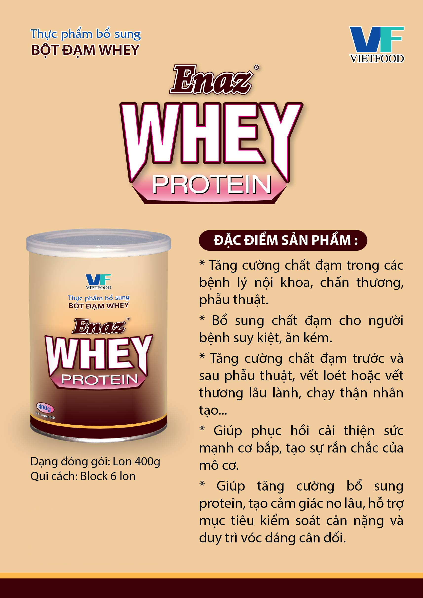 Thực phẩm bổ sung đạm ENAZ Whey Protein (300g)