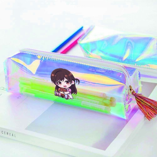 Hộp bút trong hologram IN HÌNH Kanojo Okarishimatsu - Dịch Vụ Thuê Bạn Gái anime chibi