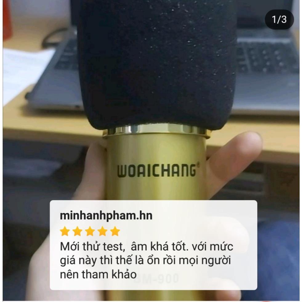 Mic Thu Âm Bm900 Waichang chuyên dụng cho thu âm ( đen và bạc)