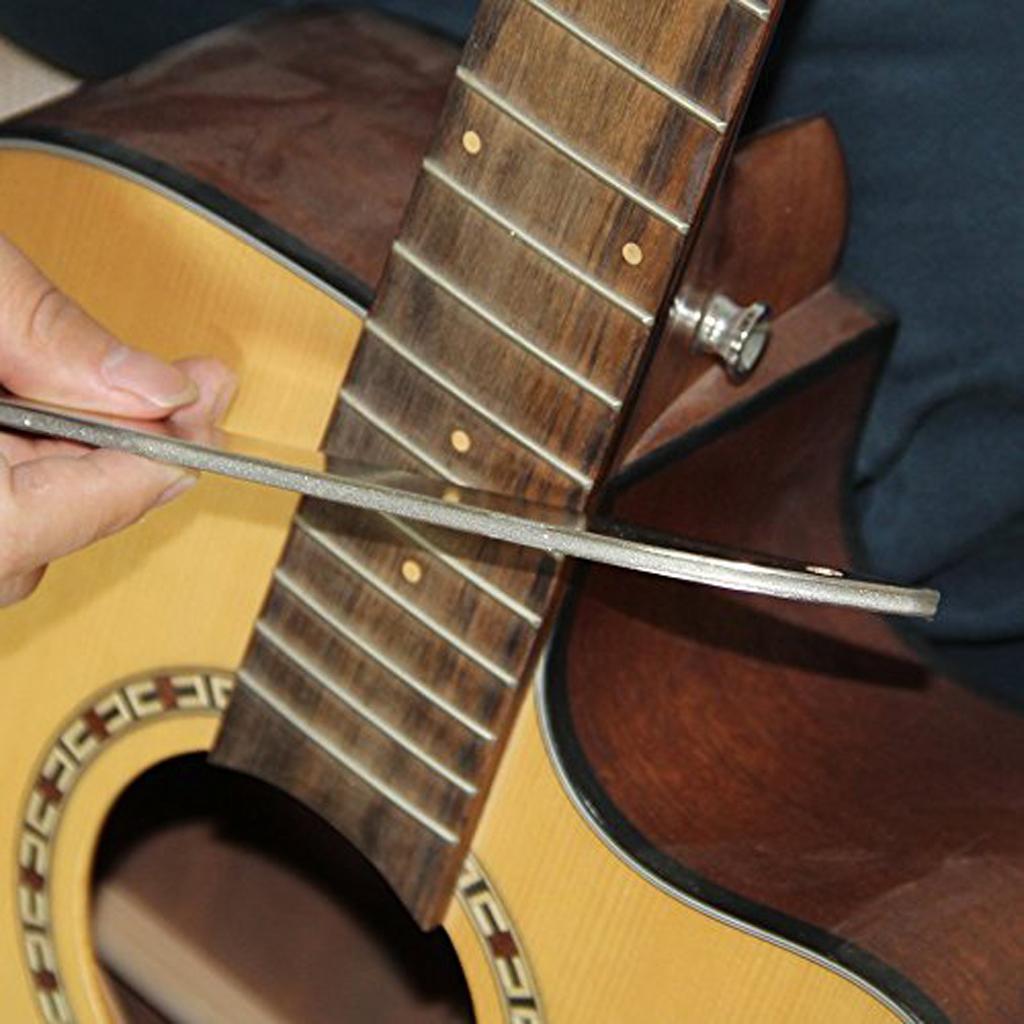 Guitar Maintenance Kit Diamond Fret Tool+Grinding Sponge+Cleaning Brush for Acoustic Guitar Bass
