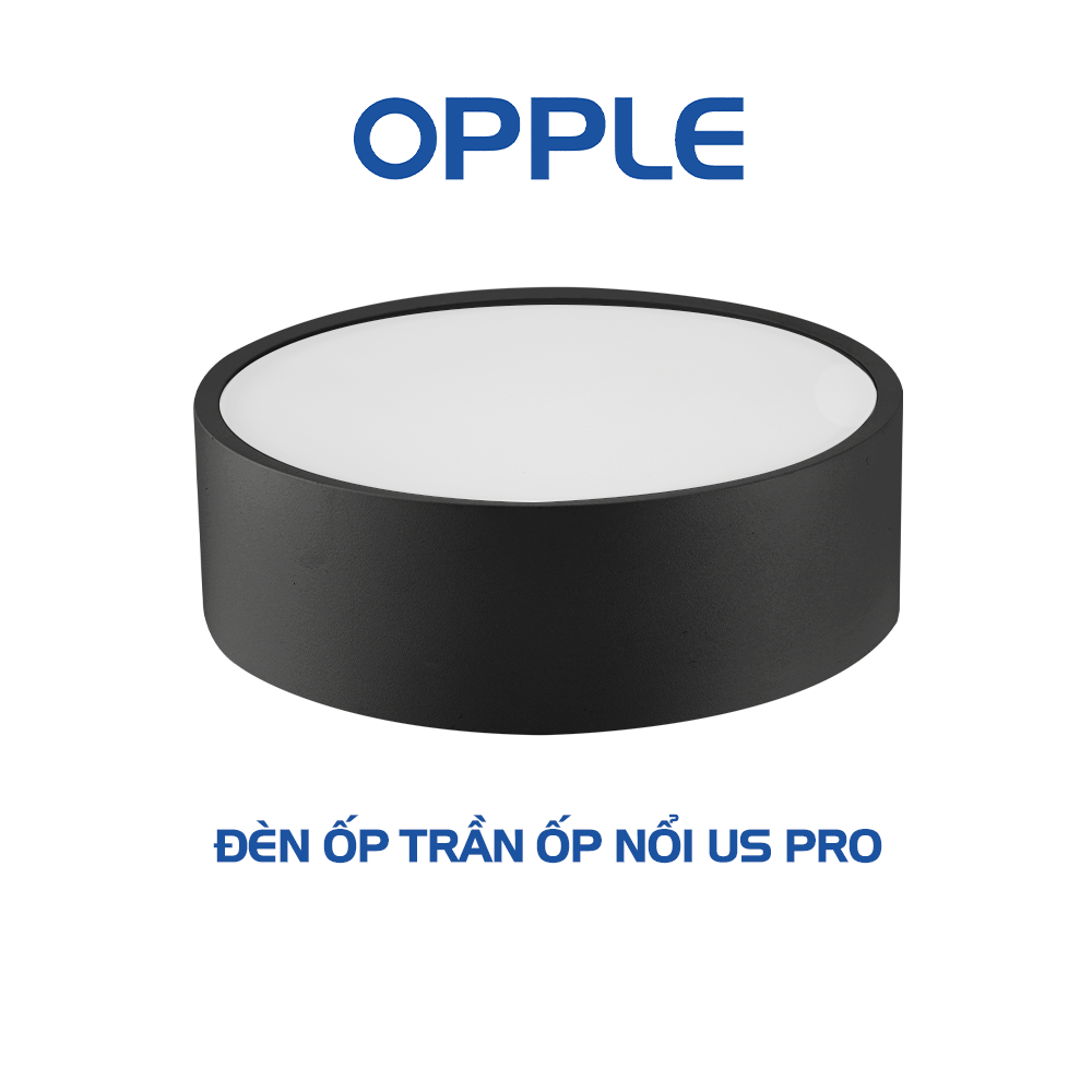 Đèn Opple ốp nổi tròn US Pro SM màu đen- Hiệu suất ánh sáng cao, tiết kiệm năng lượng