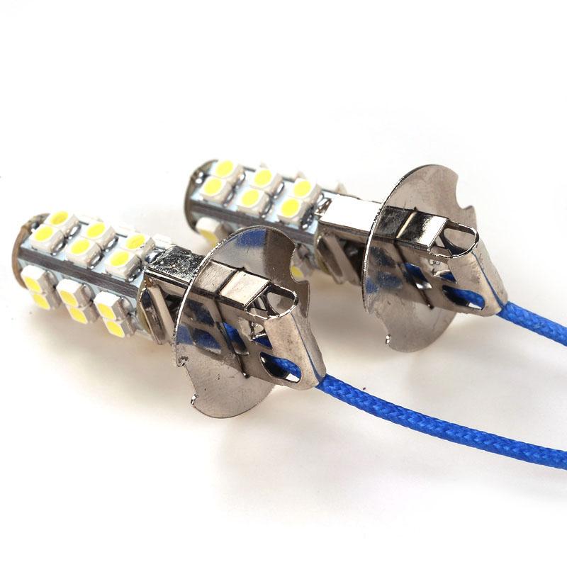 2Pcs H3 26 SMD LED Cold White Car Fog Head Light Lamp Bulb 12V