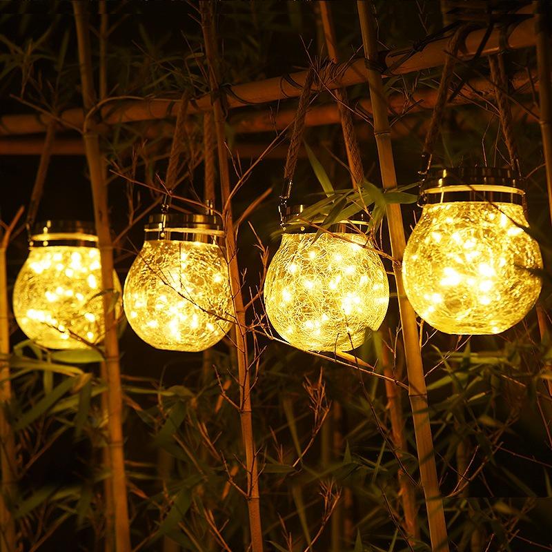 Đèn Lồng Treo Trang Trí 30 LED Chống Nước Sử Dụng Năng Lượng Mặt Trời
